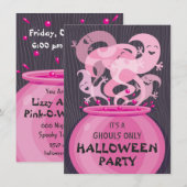 Uitnodiging voor Ghouls Only Halloween Feest (Voorkant / Achterkant)