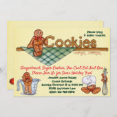 Uitnodiging voor Gingerbread Cookie Exchange (Voorkant / Achterkant)