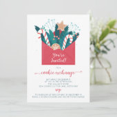 Uitnodiging voor Gingerbread Cookie Exchange Party (Staand voorkant)