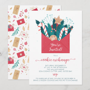 Uitnodiging voor Gingerbread Cookie Exchange Party