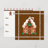 Uitnodiging voor Gingerbread House (Voorkant / Achterkant)