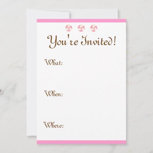 Uitnodiging voor Gingerbread House (Achterkant)