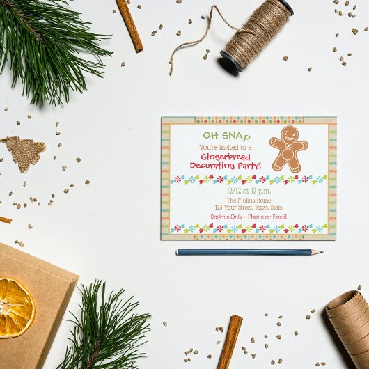 Uitnodiging voor Gingerbrood Party