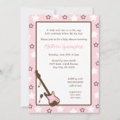 Uitnodiging voor Girl Rock Star Baby Shower (Voorkant)