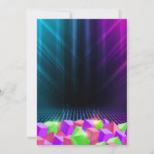 Uitnodiging voor Girls Glow Trampoline Park (Achterkant)