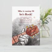 Uitnodiging voor Gitarist's Hand (Staand voorkant)
