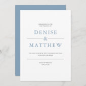 Uitnodiging voor Glacier Lake-kleurige bruiloft (Voorkant / Achterkant)