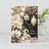 Uitnodiging voor Glaminour Holiday Party (Staand voorkant)