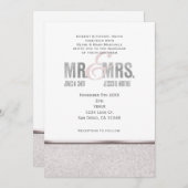 Uitnodiging voor Glamour Sparkle Chic Bruiloft van (Voorkant / Achterkant)