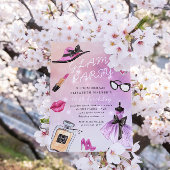 Uitnodiging voor glamourieuze make-over verjaardag