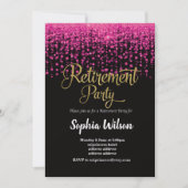 Uitnodiging voor glitter Retirement Party (Voorkant)