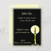 Uitnodiging voor gloeiende kaarsen (Voorkant / Achterkant)