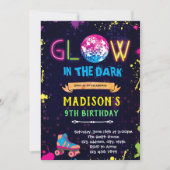 Uitnodiging voor glow-in-the-dark-schaatsen (Voorkant)