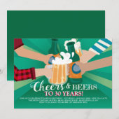 Uitnodiging voor goede vrienden en bier (Voorkant / Achterkant)