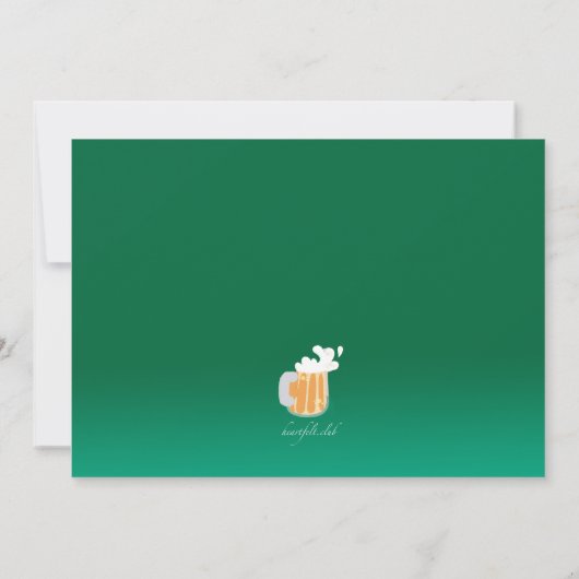 Uitnodiging voor goede vrienden en bier (Achterkant)