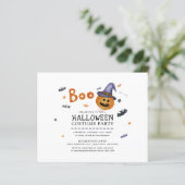 Uitnodiging voor goedkoop Halloween-kostuumfeest m (Staand voorkant)