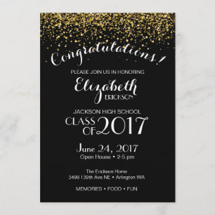 Uitnodiging voor Gold High School Graduation Party