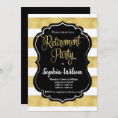 Uitnodiging voor Gold Retirement Party (Voorkant / Achterkant)
