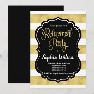 Uitnodiging voor Gold Retirement Party