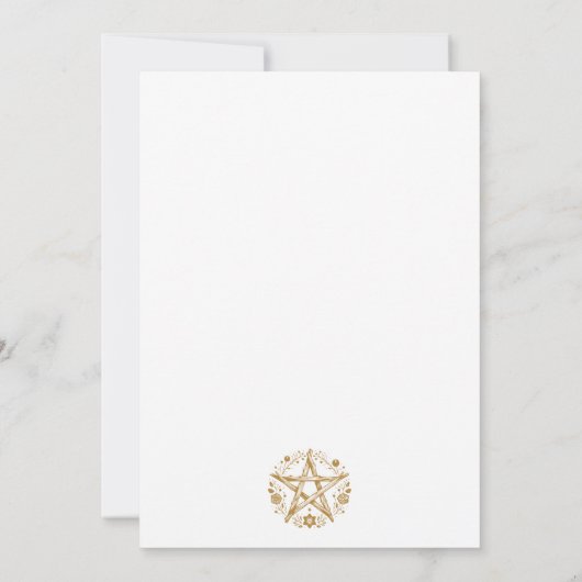 Uitnodiging voor Gold Winter Solstice Party (Achterkant)