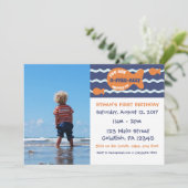 Uitnodiging voor Goldfish Birthday Photo Party (Staand voorkant)