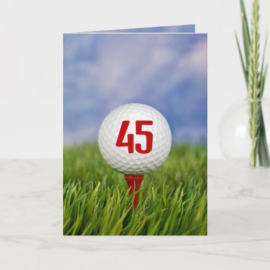 Uitnodiging voor Golf 45e verpartij (Voorkant)