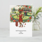 Uitnodiging voor GOLF kerstfeest voor kattenliefhe (Staand voorkant)