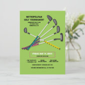 Uitnodiging voor golfclubs (Staand voorkant)