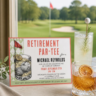 Uitnodiging voor golfcocktailfeest