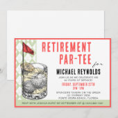 Uitnodiging voor golfcocktailparty (Voorkant / Achterkant)