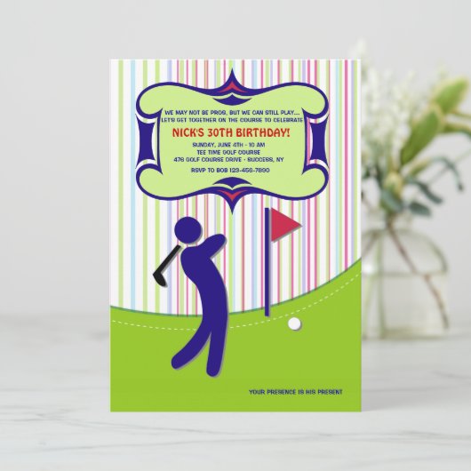 Uitnodiging voor golfers #2 (Staand voorkant)