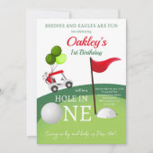 Uitnodiging voor golfkar verjaardagsfeestje (Voorkant)