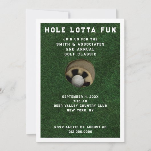Uitnodiging voor golfparty-evenement (Voorkant)
