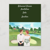 Uitnodiging voor golfproefbruiloftdiner (Voorkant)