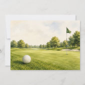 Uitnodiging voor golfweekenduitstapje (Achterkant)