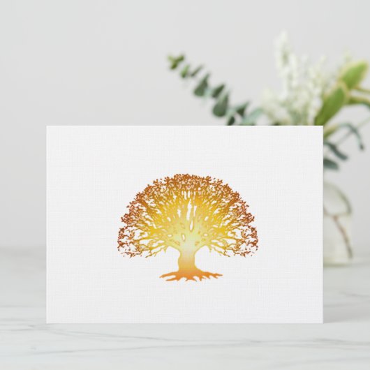 Uitnodiging voor golvende bomen (Staand voorkant)