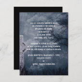 Uitnodiging voor Gothic-bruiloft van begraafplaats (Voorkant / Achterkant)