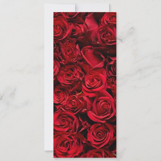 Uitnodiging voor gothic Roos Wedding Menu (Achterkant)