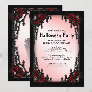 Uitnodiging voor Gotisch Halloween-feest