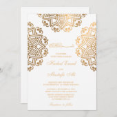 Uitnodiging voor goudbruidjes (Voorkant / Achterkant)