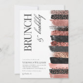 Uitnodiging voor gouden bridal in Brunch & Bubble  (Voorkant)