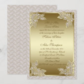 Uitnodiging voor gouden bruiloft (Voorkant / Achterkant)