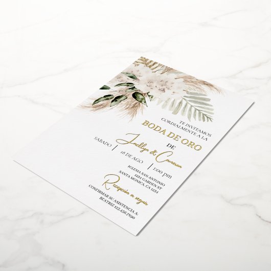 Uitnodiging voor gouden bruiloft (Gedraaid)