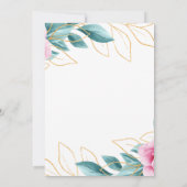 uitnodiging voor gouden bruiloft in Floral Pink (Achterkant)