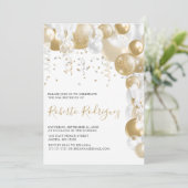 Uitnodiging voor gouden en witte feestdagen (Staand voorkant)
