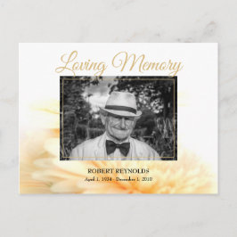 Uitnodiging voor gouden fotofunerair herdenkingsdi