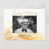 Uitnodiging voor gouden fotofuneraldienst-herdenki (Voorkant)