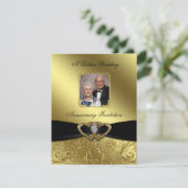 Uitnodiging voor gouden huwelijksjubileum foto (Staand voorkant)