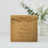 Uitnodiging voor gouden huwelijksjubileumfeest (Staand voorkant)