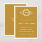 Uitnodiging voor gouden jubileum medaillonfeest (Voorkant / Achterkant)